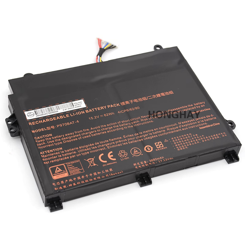 Batterie Clevo P960 P960EN-K 3680mAh 62Wh