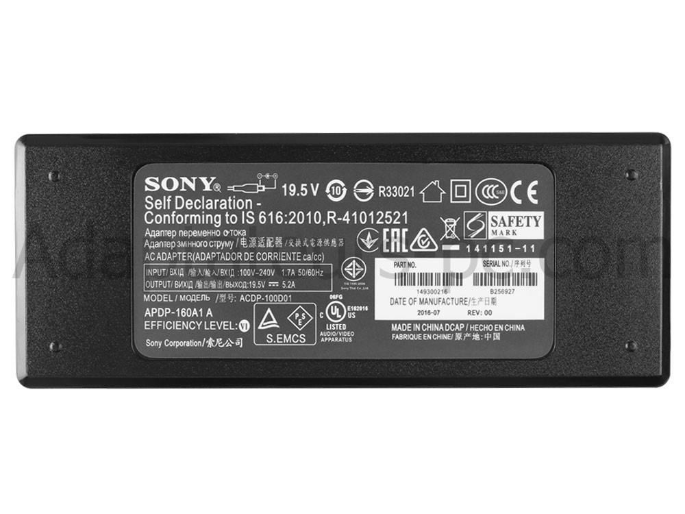 Original 101W AC Adaptateur Chargeur Sony KD-43XF7000 KD43XF7000