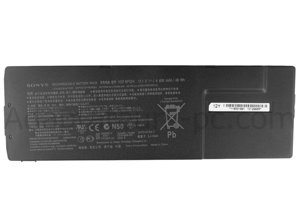 Original 4400mAh 49Wh Batterie Sony Vaio SVS13112FXP