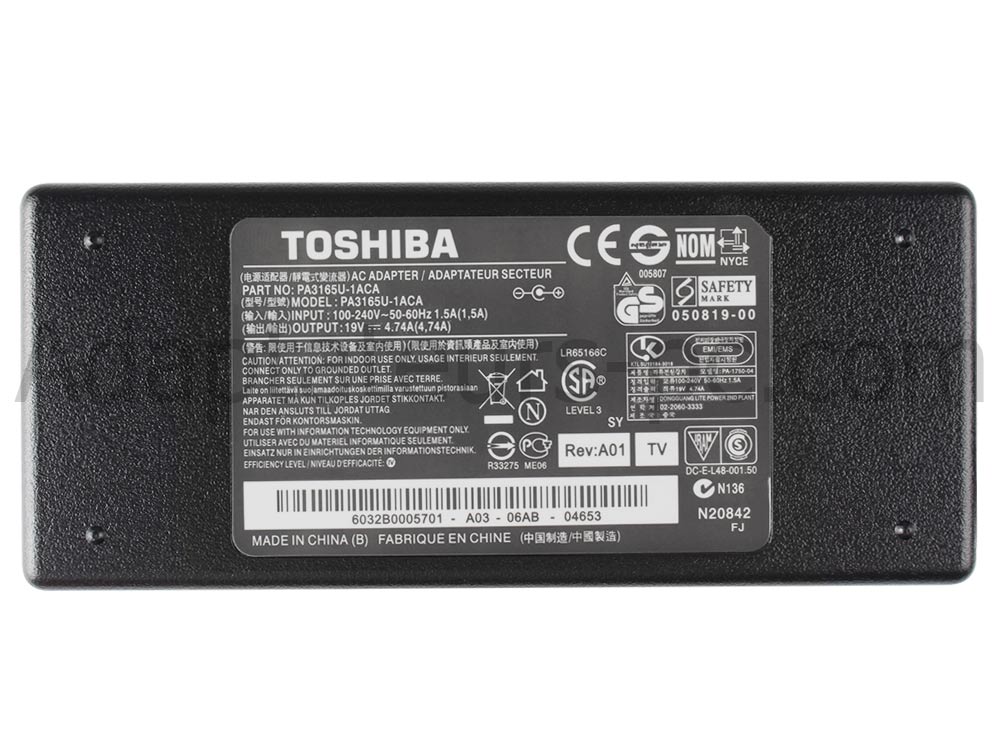 90W Original AC Adaptateur Chargeur pour Toshiba Satellite S50D-A-10C